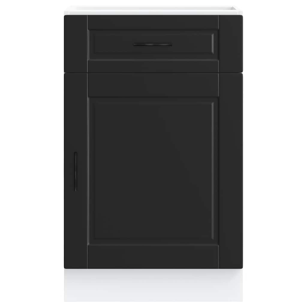 Kitchen Base Cabinet Porto Black Engineered Wood