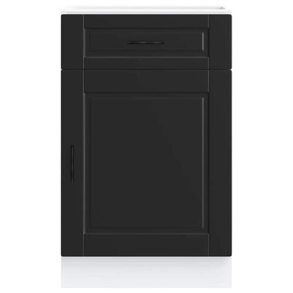 Kitchen Base Cabinet Porto Black Engineered Wood