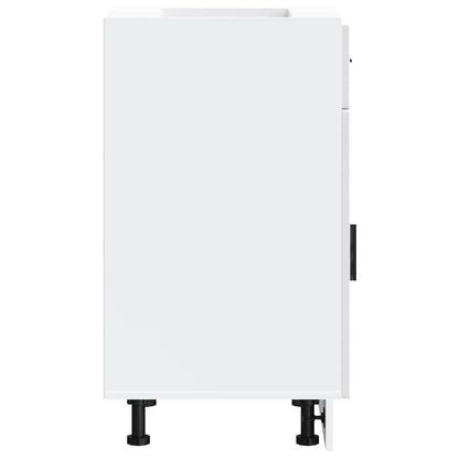 Kitchen Base Cabinet Porto High Gloss White Engineered Wood