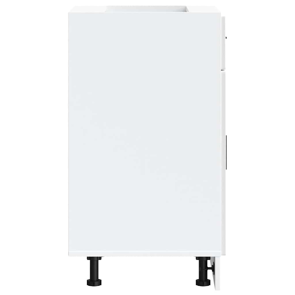 Kitchen Base Cabinet Porto High Gloss White Engineered Wood