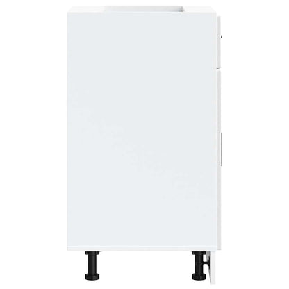 Kitchen Base Cabinet Porto High Gloss White Engineered Wood