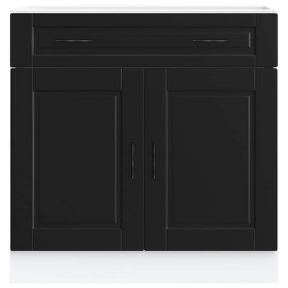 Kitchen Base Cabinet Porto Black Engineered Wood