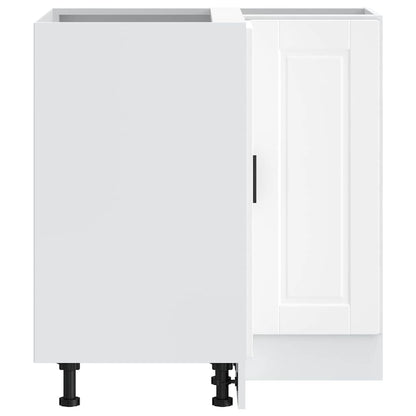 Kitchen Corner Base Cabinet Porto White Engineered Wood