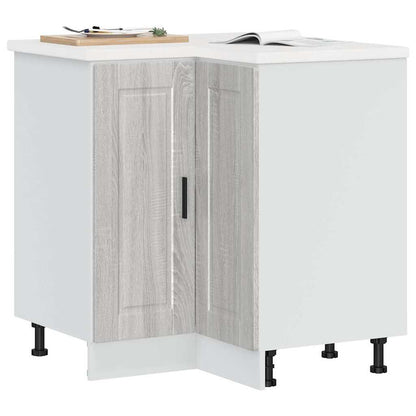 Kitchen Corner Base Cabinet Porto Grey Sonoma Engineered Wood