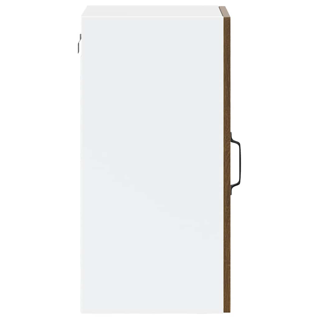 Kitchen Wall Cabinet with Glass Door Porto Brown Oak