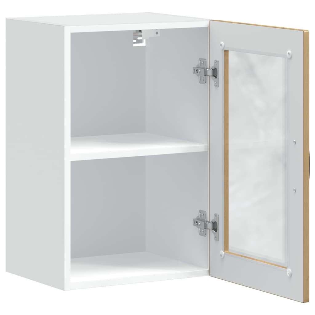 Kitchen Wall Cabinet with Glass Door Porto Artisan Oak