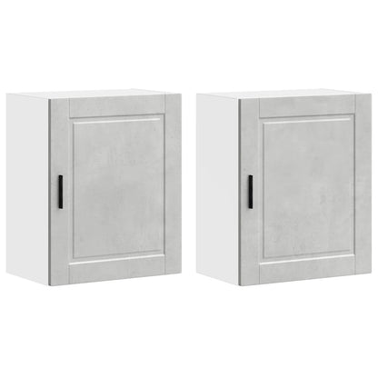 Kitchen Wall Cabinets 2 pcs Porto Concrete Grey Engineered Wood