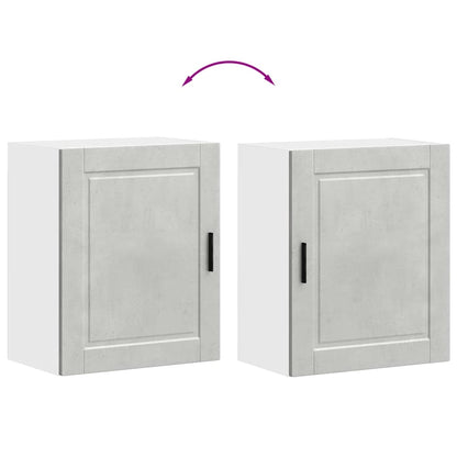 Kitchen Wall Cabinets 2 pcs Porto Concrete Grey Engineered Wood
