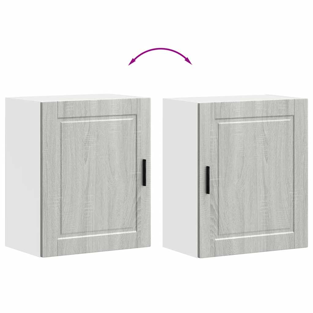 Kitchen Wall Cabinets 2 pcs Porto Grey Sonoma Engineered Wood