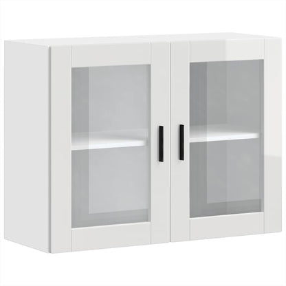 Kitchen Wall Cabinet with Glass Door Porto High Gloss White