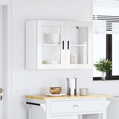Kitchen Wall Cabinet with Glass Door Porto High Gloss White