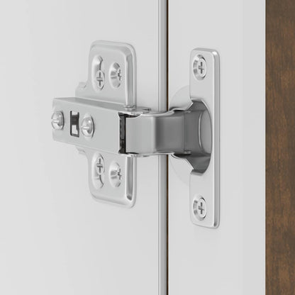 Kitchen Wall Cabinet with Glass Door Porto Smoked Oak