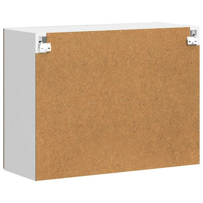 Kitchen Wall Cabinet with Glass Door Porto Brown Oak