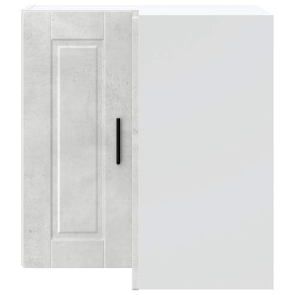 Kitchen Wall Corner Cabinet "Porto" Concrete Grey Engineered Wood