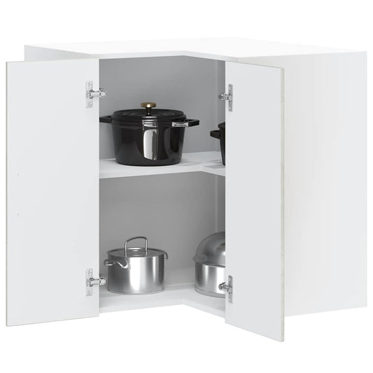 Kitchen Wall Corner Cabinet "Porto" Concrete Grey Engineered Wood