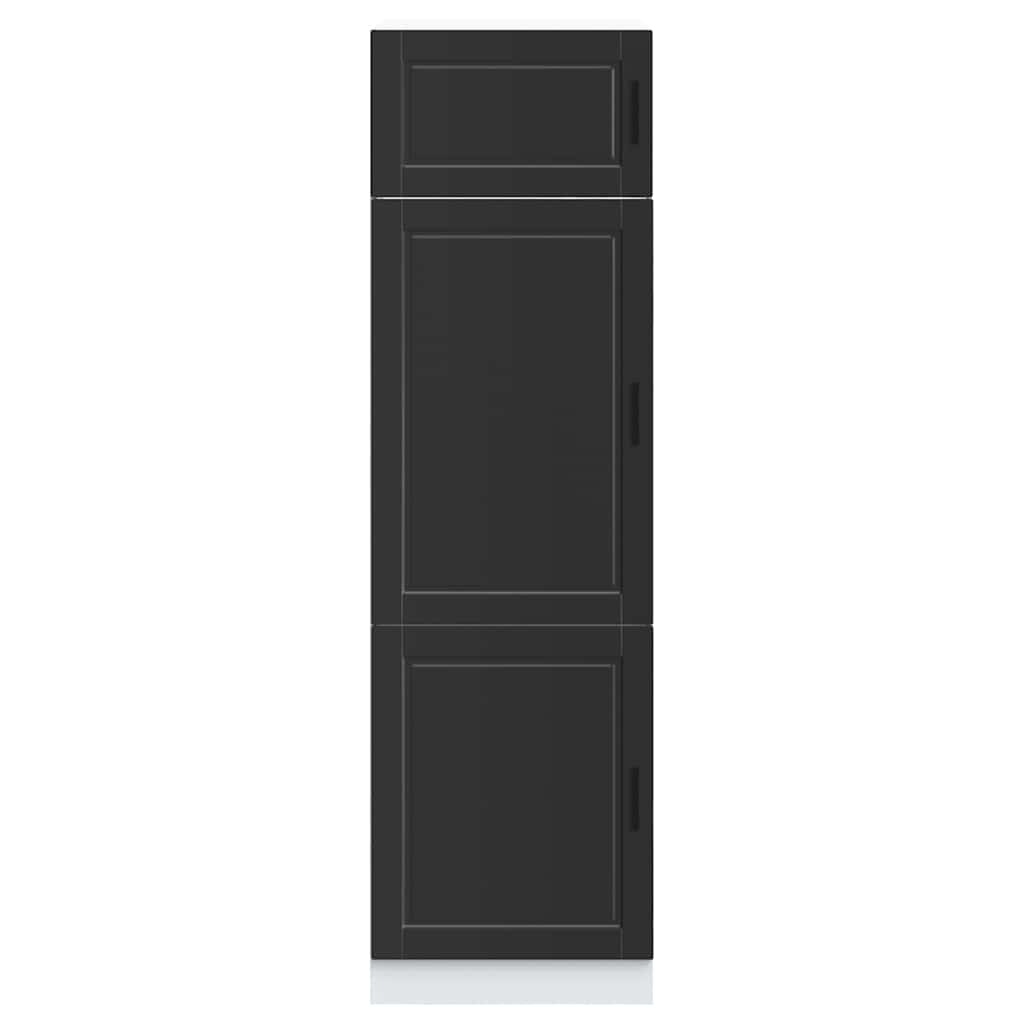 Kitchen Cupboard "Porto" Black Engineered Wood