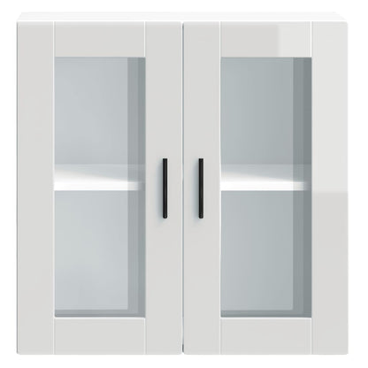Kitchen Wall Cabinet with Glass Door Porto High Gloss White