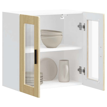 Kitchen Wall Cabinet with Glass Door Porto Sonoma Oak