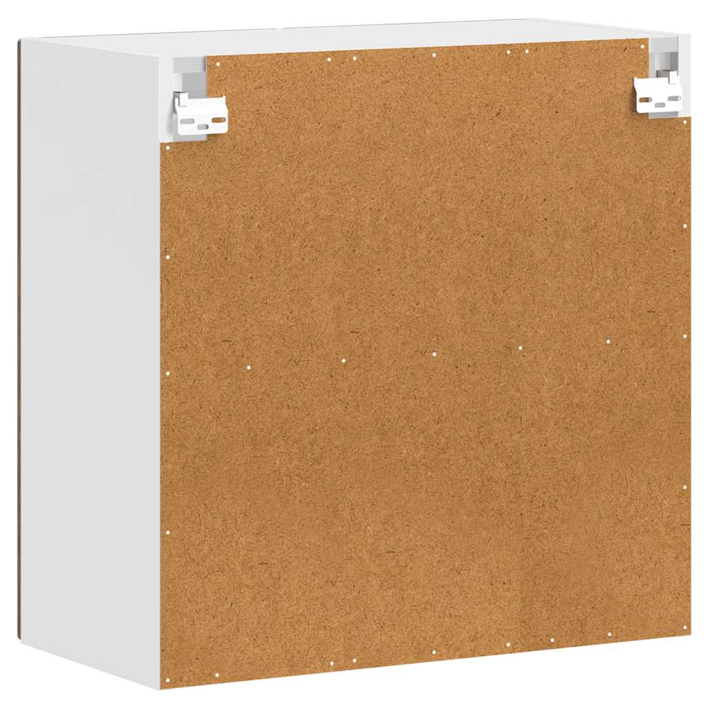 Kitchen Wall Cabinet with Glass Door Porto Smoked Oak