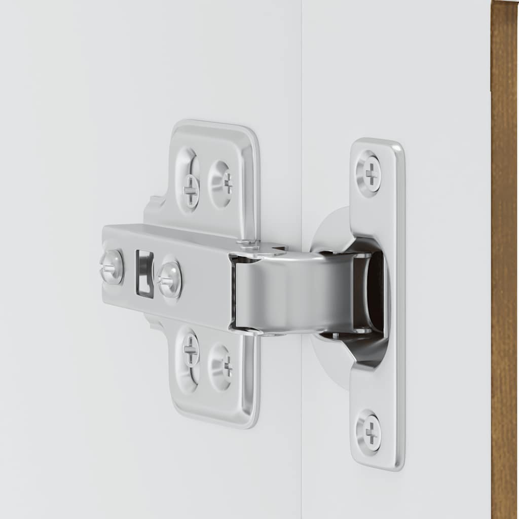 Kitchen Wall Cabinet with Glass Door Porto Smoked Oak