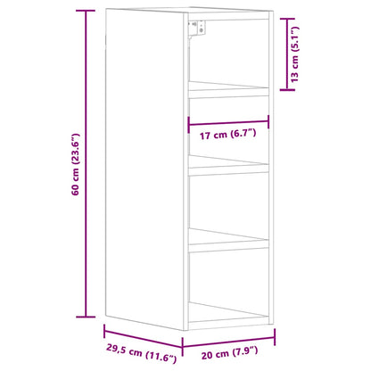 Hanging Cabinet Riga White 20x29.5x60 cm Engineered Wood