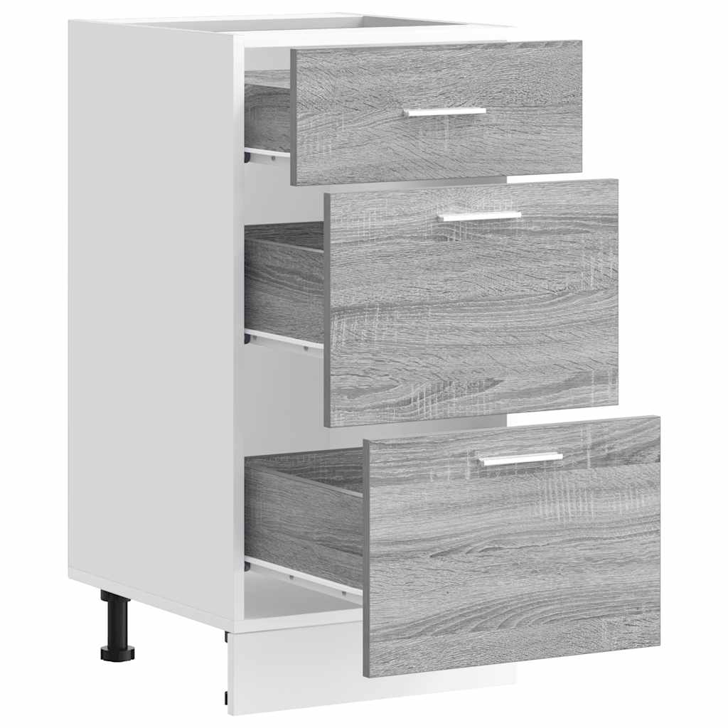 Bottom Cabinet Lyon Grey Sonoma 40x46x81.5 cm Engineered Wood