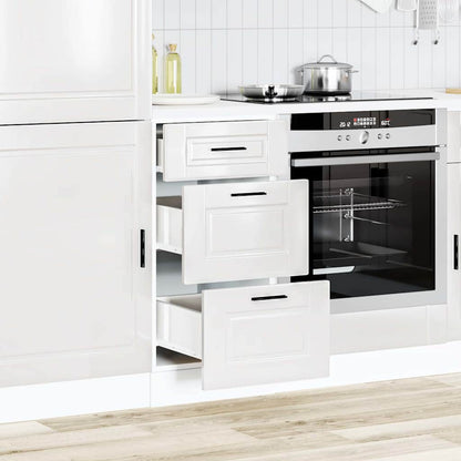 Kitchen Base Cabinet "Porto" High Gloss White Engineered Wood