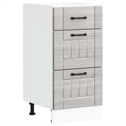 Kitchen Base Cabinet Lucca Grey Sonoma Engineered Wood