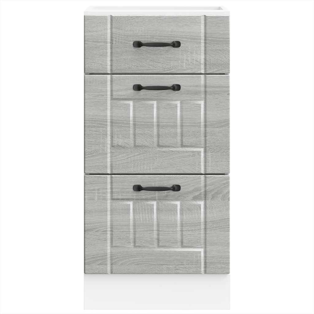 Kitchen Base Cabinet Lucca Grey Sonoma Engineered Wood