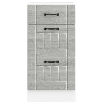 Kitchen Base Cabinet Lucca Grey Sonoma Engineered Wood