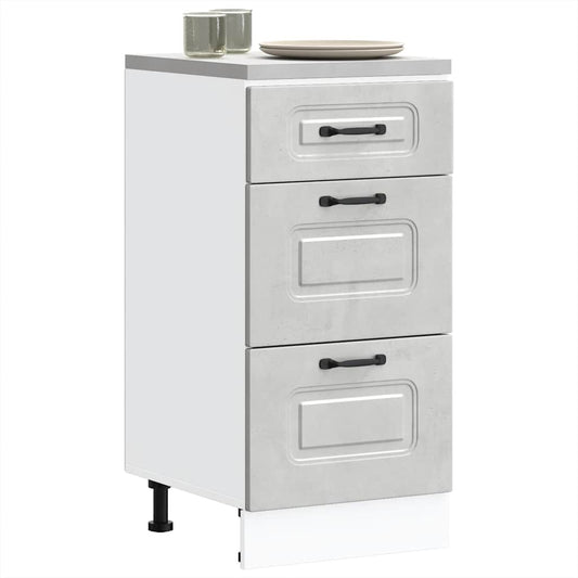 Kitchen Base Cabinet Kalmar Concrete Grey Engineered Wood