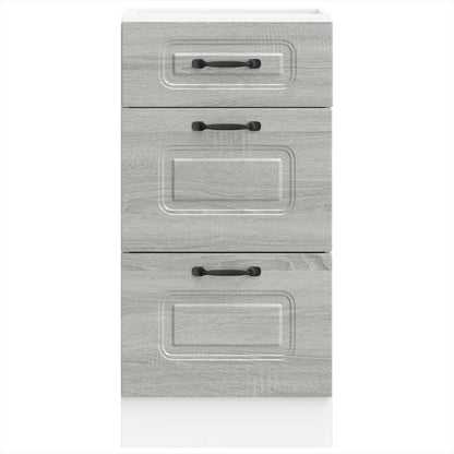 Kitchen Base Cabinet Kalmar Grey Sonoma Engineered Wood