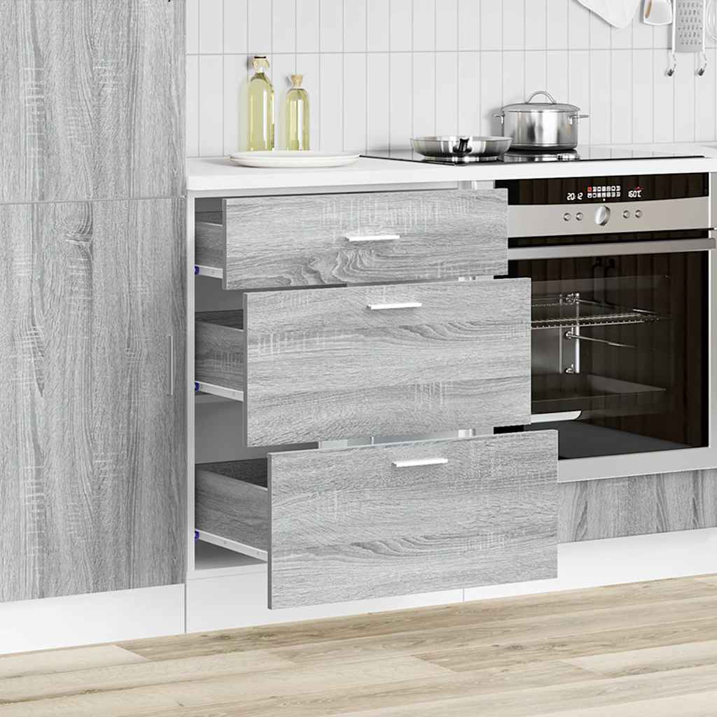 Kitchen Base Cabinet Lyon Grey Sonoma Engineered Wood