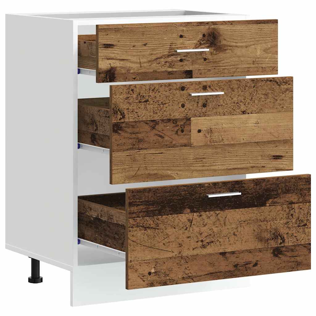 Kitchen Base Cabinet Lyon Old Wood Engineered Wood