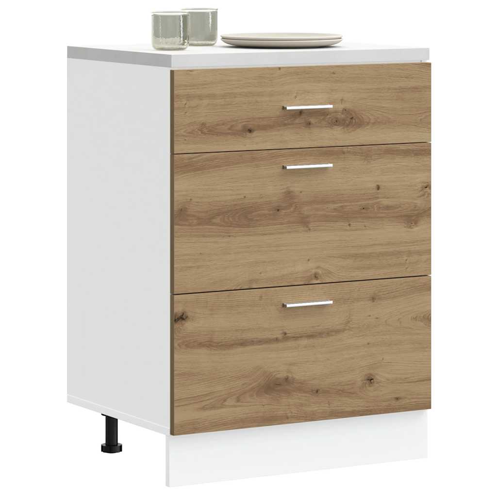 Kitchen Base Cabinet Lyon Artisan Oak Engineered Wood