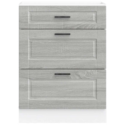 Kitchen Base Cabinet Porto Grey Sonoma Engineered Wood