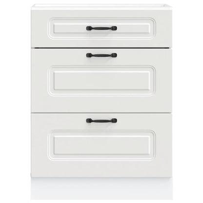Kitchen Base Cabinet Kalmar White Engineered Wood