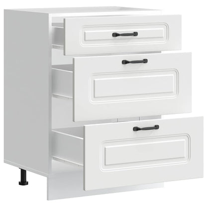 Kitchen Base Cabinet Kalmar White Engineered Wood