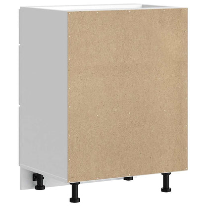 Kitchen Base Cabinet "Kalmar" High Gloss White Engineered Wood