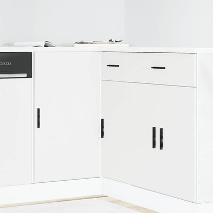 Kitchen Base Cabinet Lyon White Engineered Wood