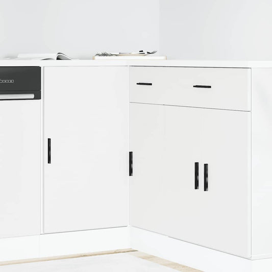 Kitchen Base Cabinet Lyon White Engineered Wood