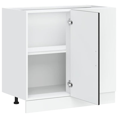 Kitchen Base Cabinet Lyon Black Engineered Wood