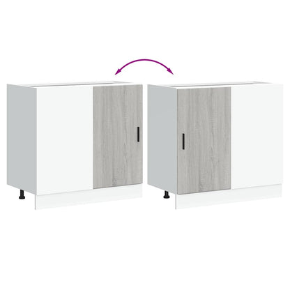 Kitchen Base Cabinet Lyon Grey Sonoma Engineered Wood