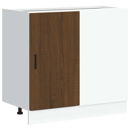Kitchen Base Cabinet Lyon Brown Oak Engineered Wood