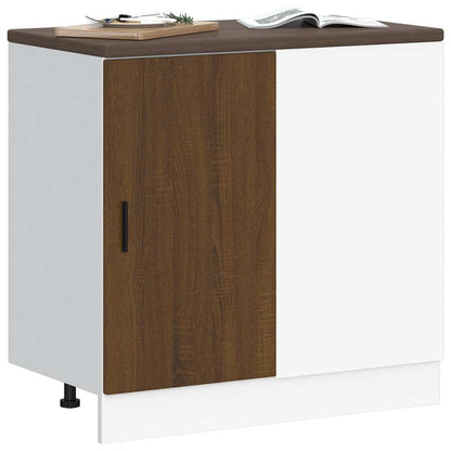 Kitchen Base Cabinet Lyon Brown Oak Engineered Wood