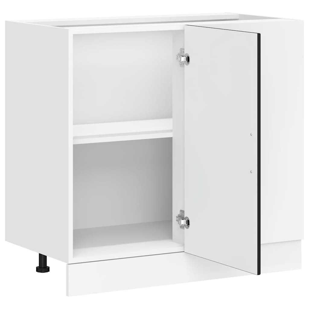 Kitchen Base Cabinet "Porto" Black Engineered Wood