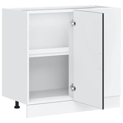 Kitchen Base Cabinet "Porto" Black Engineered Wood