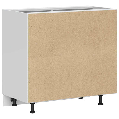 Kitchen Base Cabinet "Porto" Black Engineered Wood