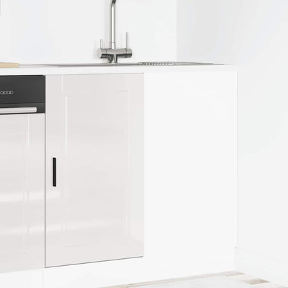 Kitchen Base Cabinet "Porto" High Gloss White Engineered Wood