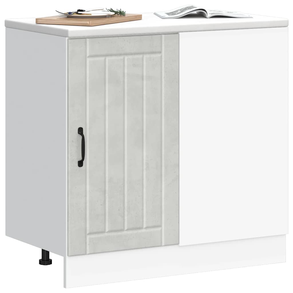 Kitchen Base Cabinet Lucca Concrete Grey Engineered Wood